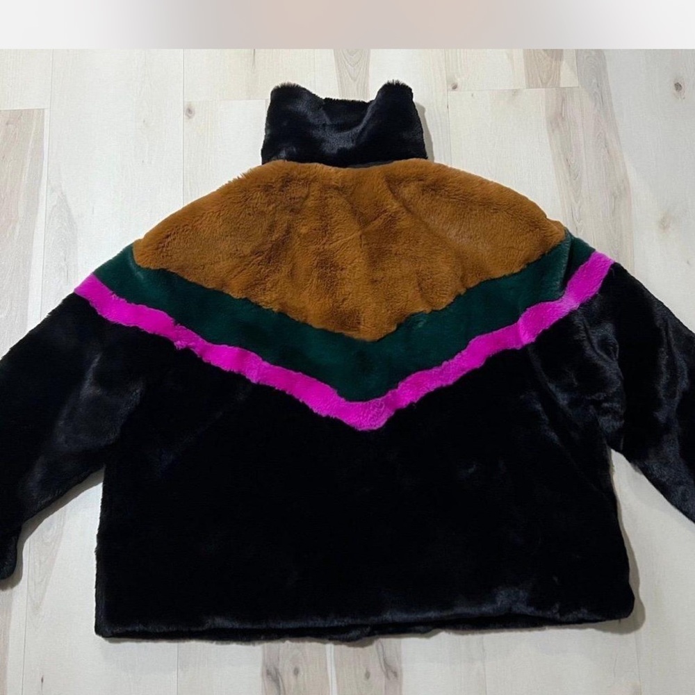 Unique Faux Fur Jacket Purchased @ Anthropologie - Picture 2 of 5